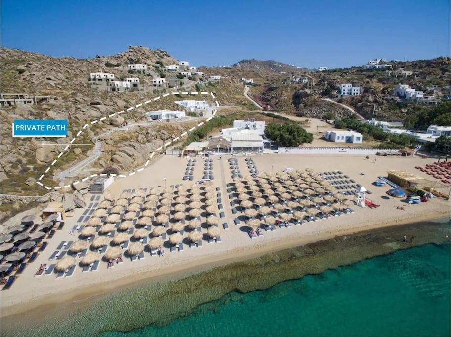 1Path Wave Mykonos Super Paradise Beach House Mykonos Town Exterior foto